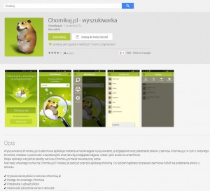 il. Nowa wersja aplikacji Chomikuj.pl na androida. (źródło: Google Play)