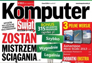fragment okładki miesięcznika KomputerŚwiat 9/2013 - (źródło: kplus.komputerswiat.pl)