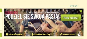 Banner reklamujący konkurs na portalu Chomikuj.pl (źródło: chomikuj.pl)